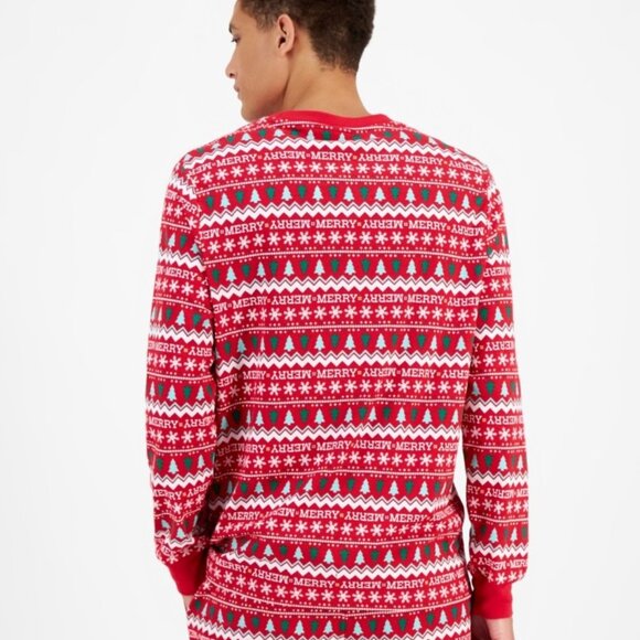 NWT  S Holiday Lane Men's Merry Mix It Cotton ,Pajamas TOP - Picture 3 of 3